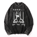 Duck Vintage Cotton Wash Crewneck Long-Sleeve T-Shirt