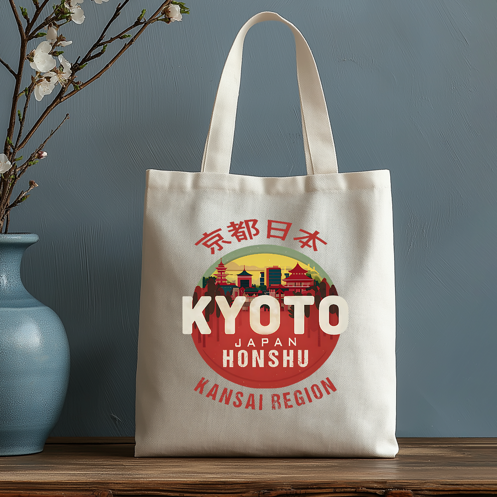 Kyoto Japan Honshu Kansai Region Japanese Style Canvas Tote Bag