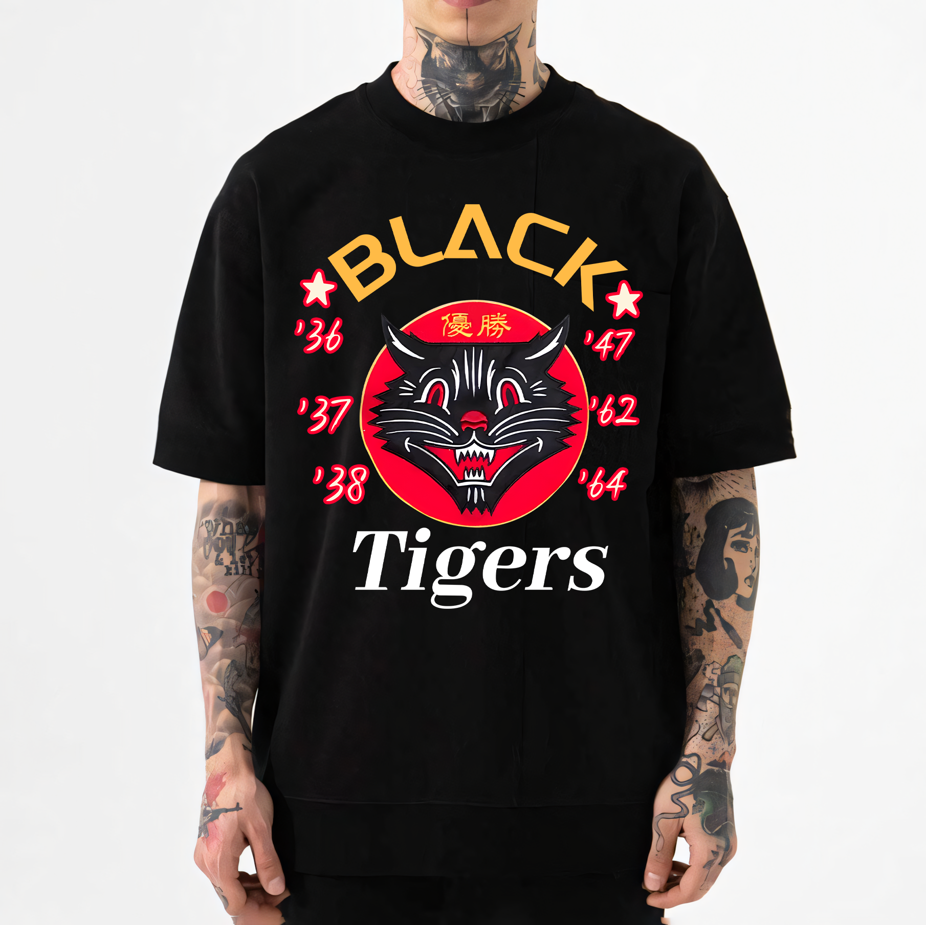 Black Cat Japanese Style Classic Tee
