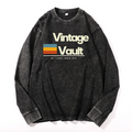 Vintage Vault Vintage Cotton Wash Crewneck Long-Sleeve T-Shirt