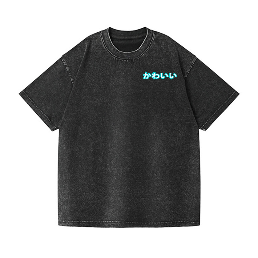 Hatsune Miku Vintage Wash Japanese Design Back Art T-Shirt