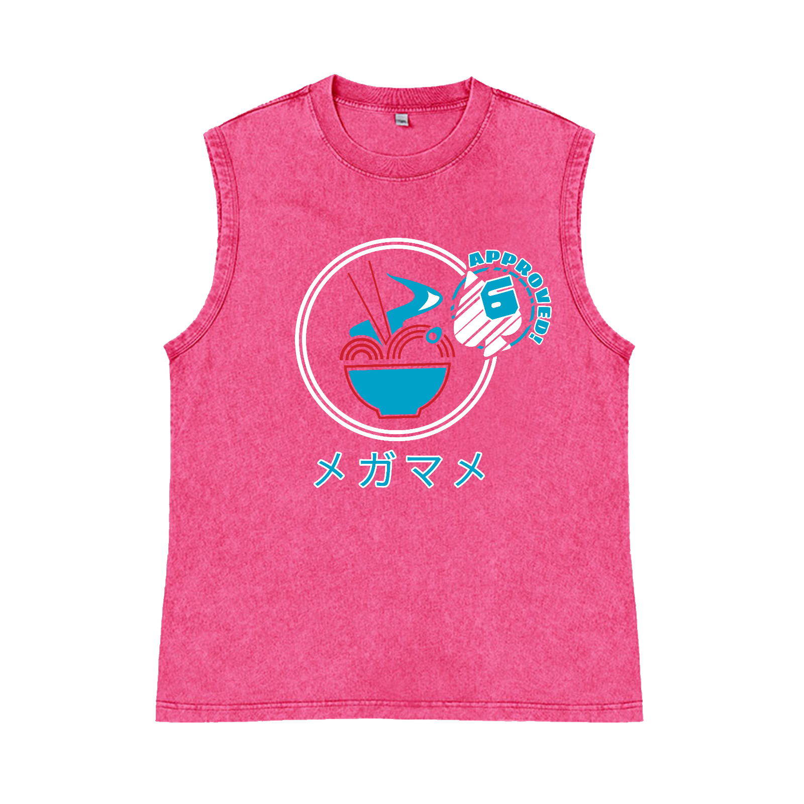Ramen Pure Cotton Wash-Dyed Sleeveless Tank Top