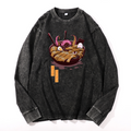 Ramen Vintage Cotton Wash Crewneck Long-Sleeve T-Shirt