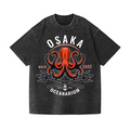Osaka Octopus Vintage Wash Japanese Design T-Shirt