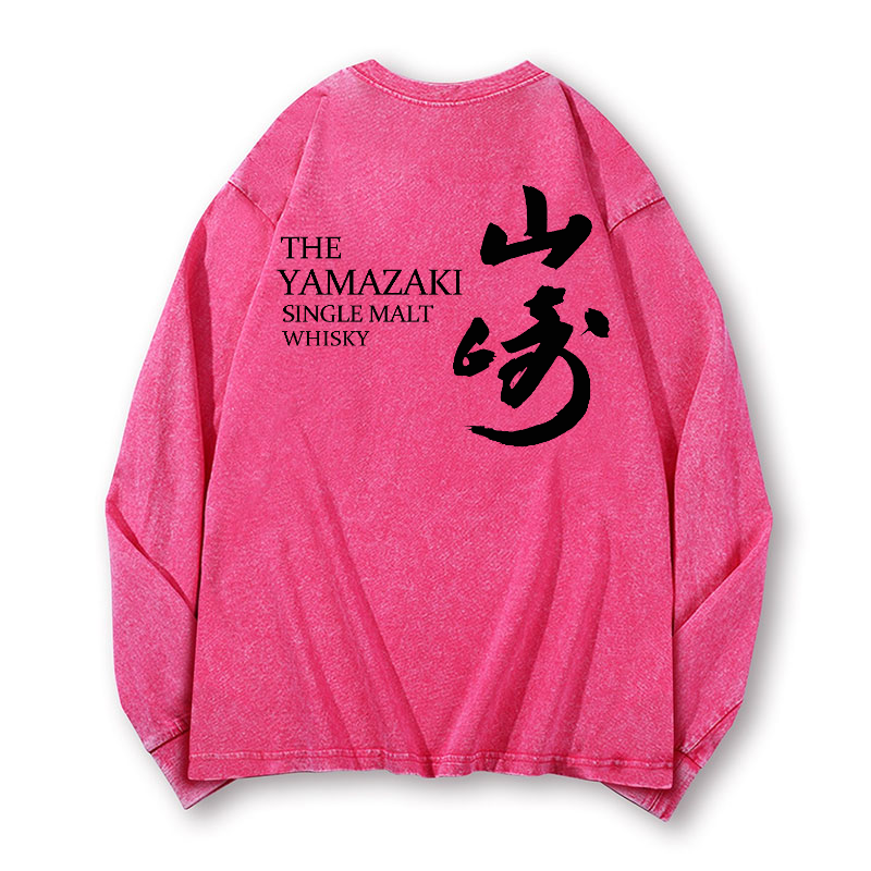 Yamazaki Vintage Washed Cotton Back Art Long-sleeve T-shirt