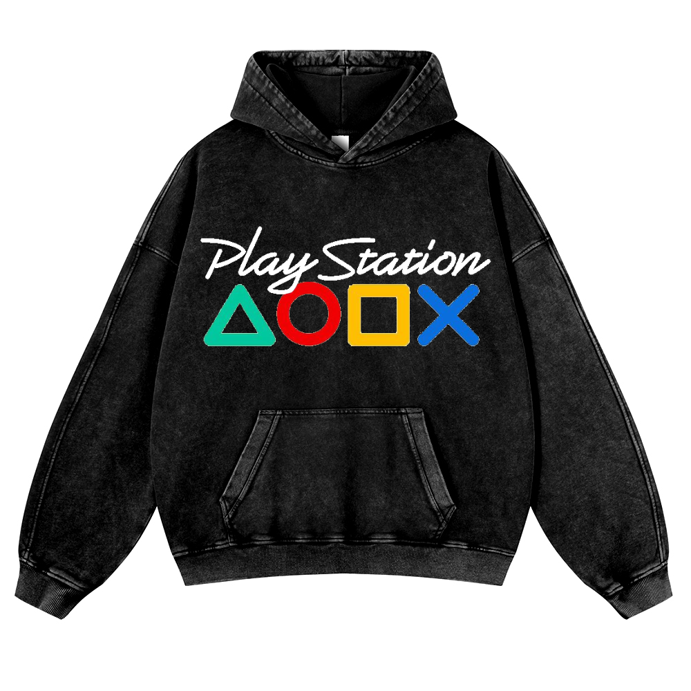 Vintage Washed Thick Cotton Hoodie