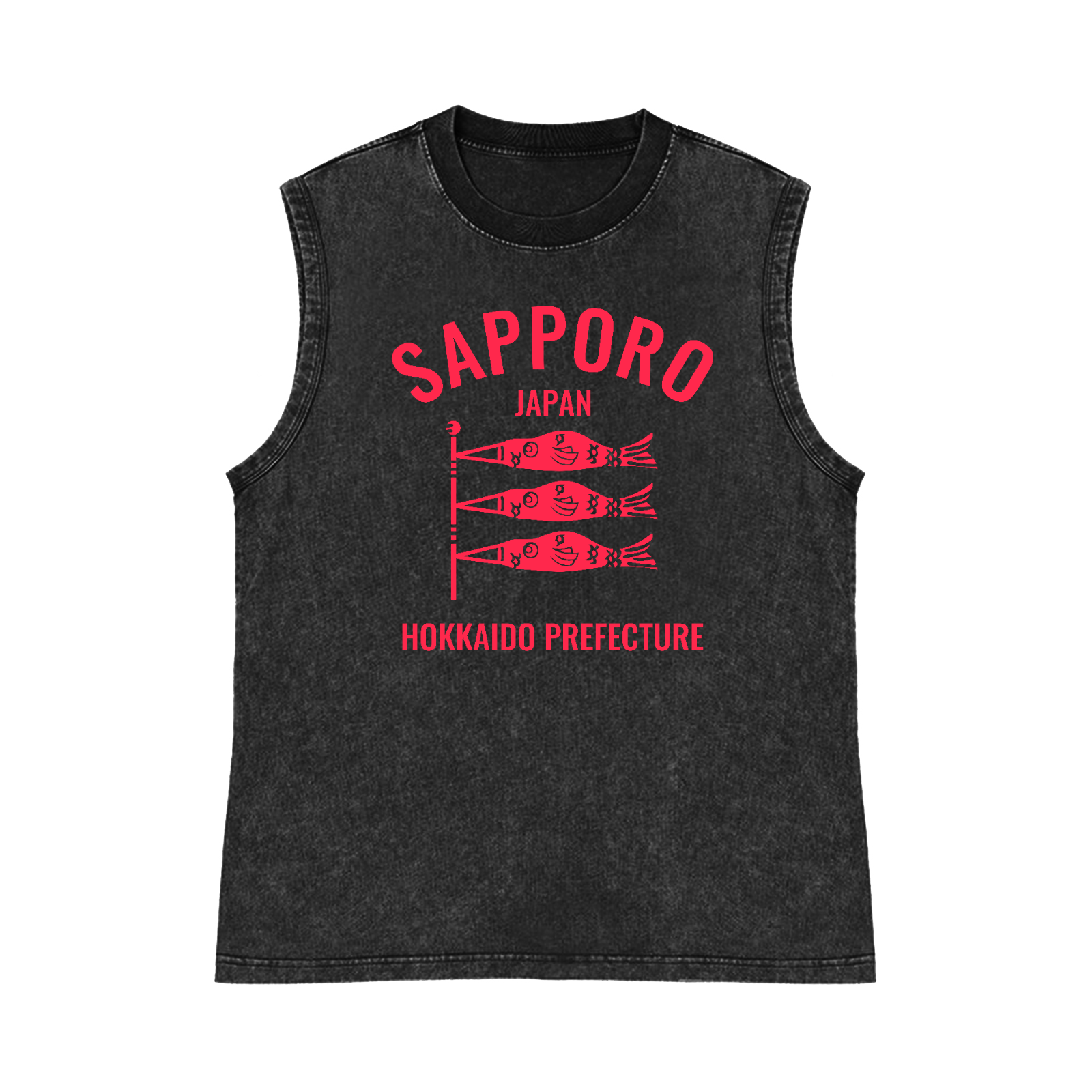Sapporo Pure Cotton Wash-Dyed Sleeveless Tank Top