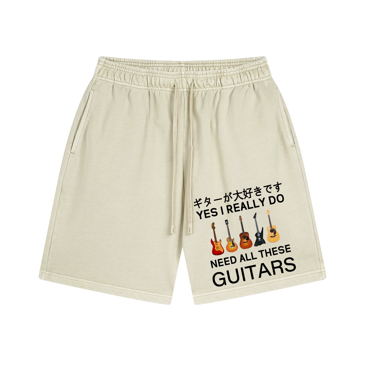 Guitar Vintage Pure Thick Cotton Shorts
