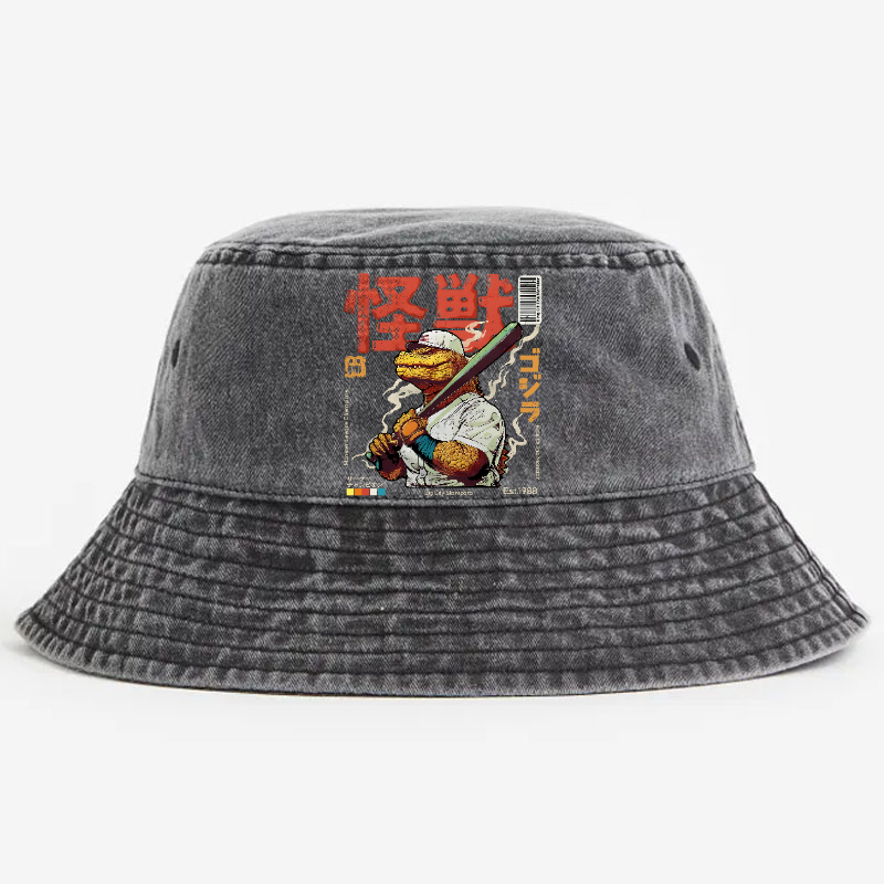 Kaiju Baseball Vintage 100% Cotton Bucket Hat