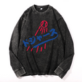 Dream Vintage Cotton Wash Crewneck Long-Sleeve T-Shirt