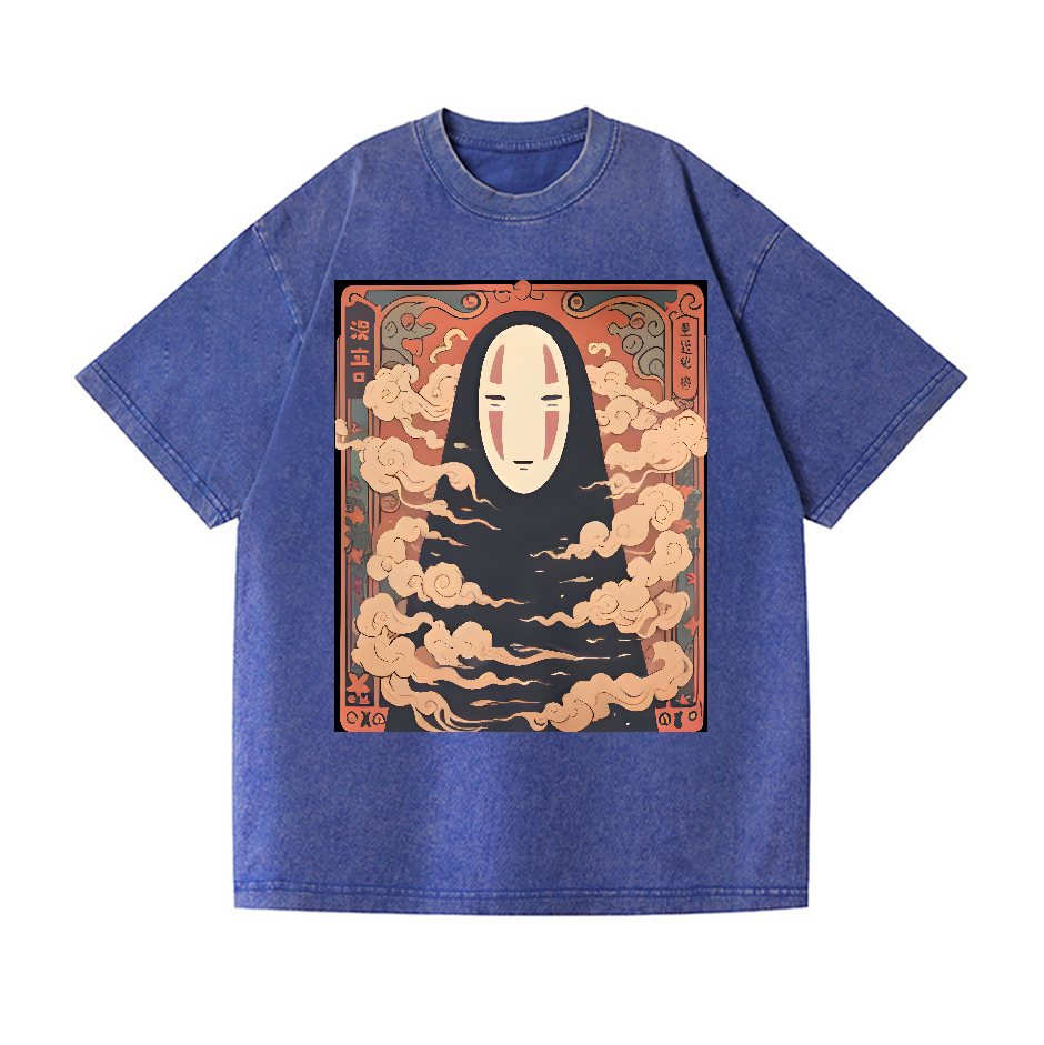 Ghibli No Face Kaonashi Vintage Wash Japanese Design T-Shirt