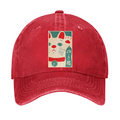 Lucky Cat Vintage Cotton Cap