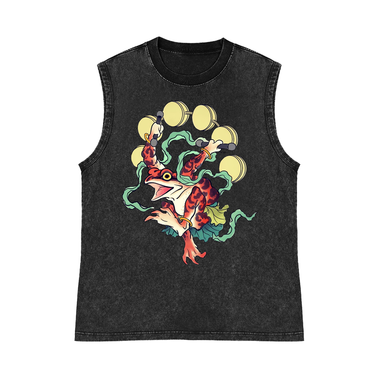 Pure Cotton Wash-Dyed Sleeveless Tank Top