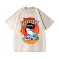 Geisha Fish Sushi Vintage Wash Japanese Design T-Shirt