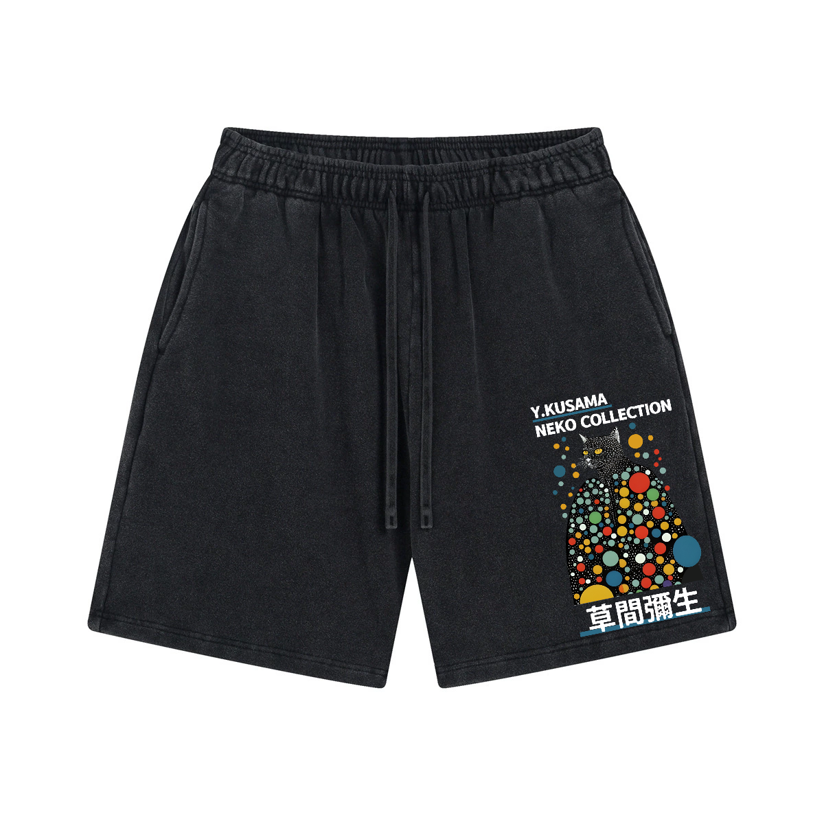 Yayoi Kusama Cat Vintage Pure Thick Cotton Shorts