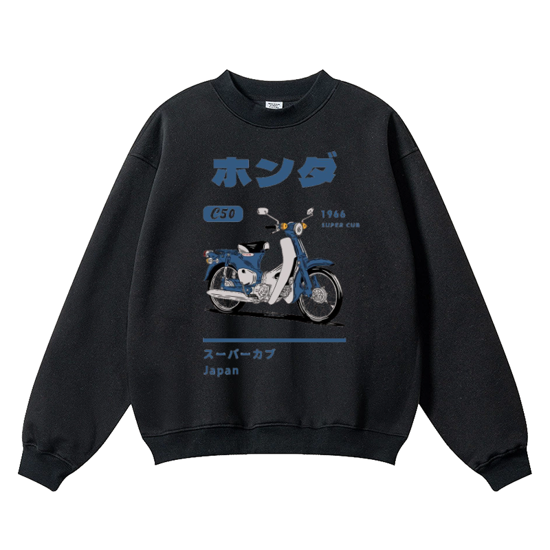 C50 Super Cub Vintage Cotton Blend Crewneck Sweatshirt