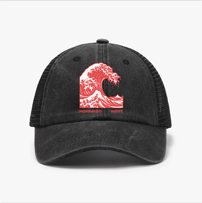 Hokkaido Wave Vintage Cotton Breathable Hat