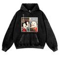 Women Yelling Cat Vintage Washed Thick Cotton Hoodie