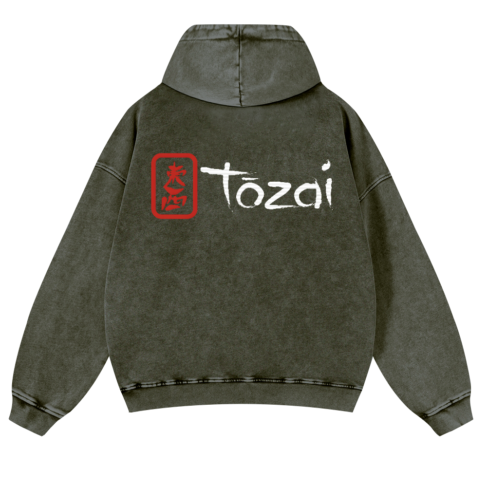 Tozai Sake Vintage Washed Cotton Back Art Hoodie