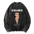 Vintage Cotton Wash Crewneck Long-Sleeve T-Shirt