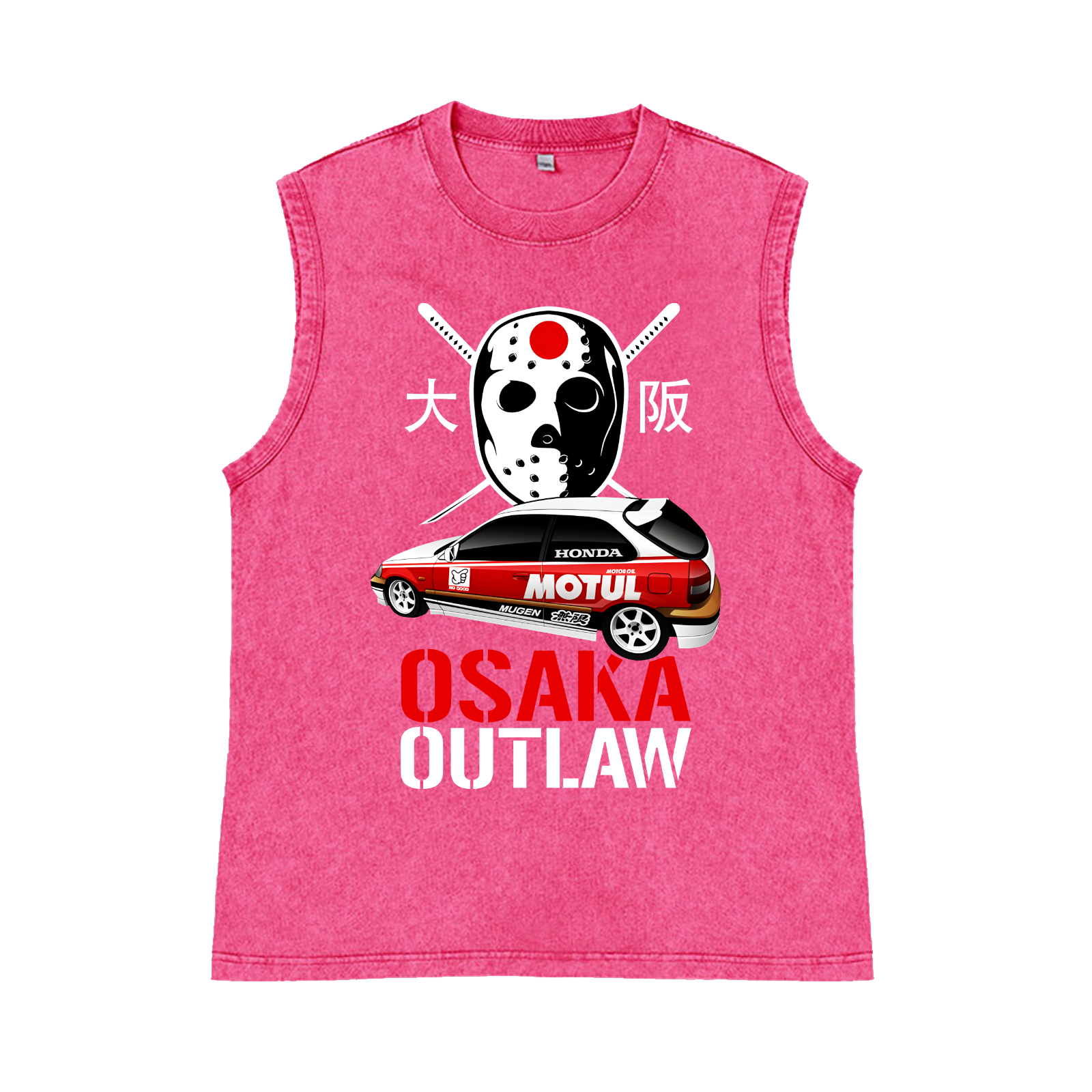 OSAKA Pure Cotton Wash-Dyed Sleeveless Tank Top