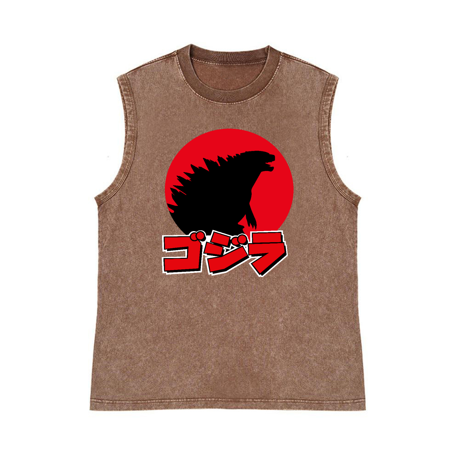 Kaiju Pure Cotton Wash-Dyed Sleeveless Tank Top