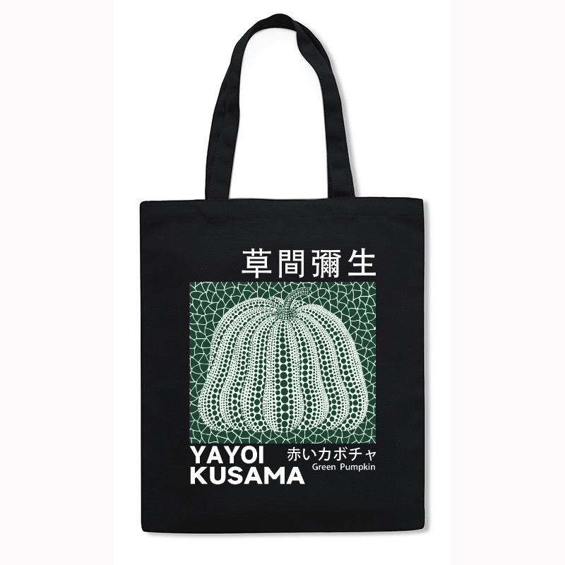 Yayoi Kusama Pumpkin Japanese Style Canvas Tote Bag