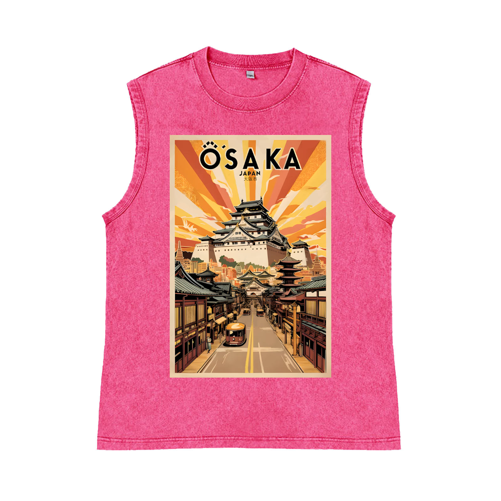 Osaka Pure Cotton Wash-Dyed Sleeveless Tank Top