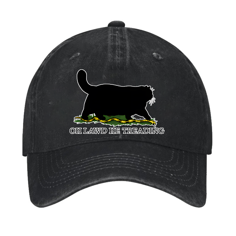 Black Cat Vintage Cotton Cap