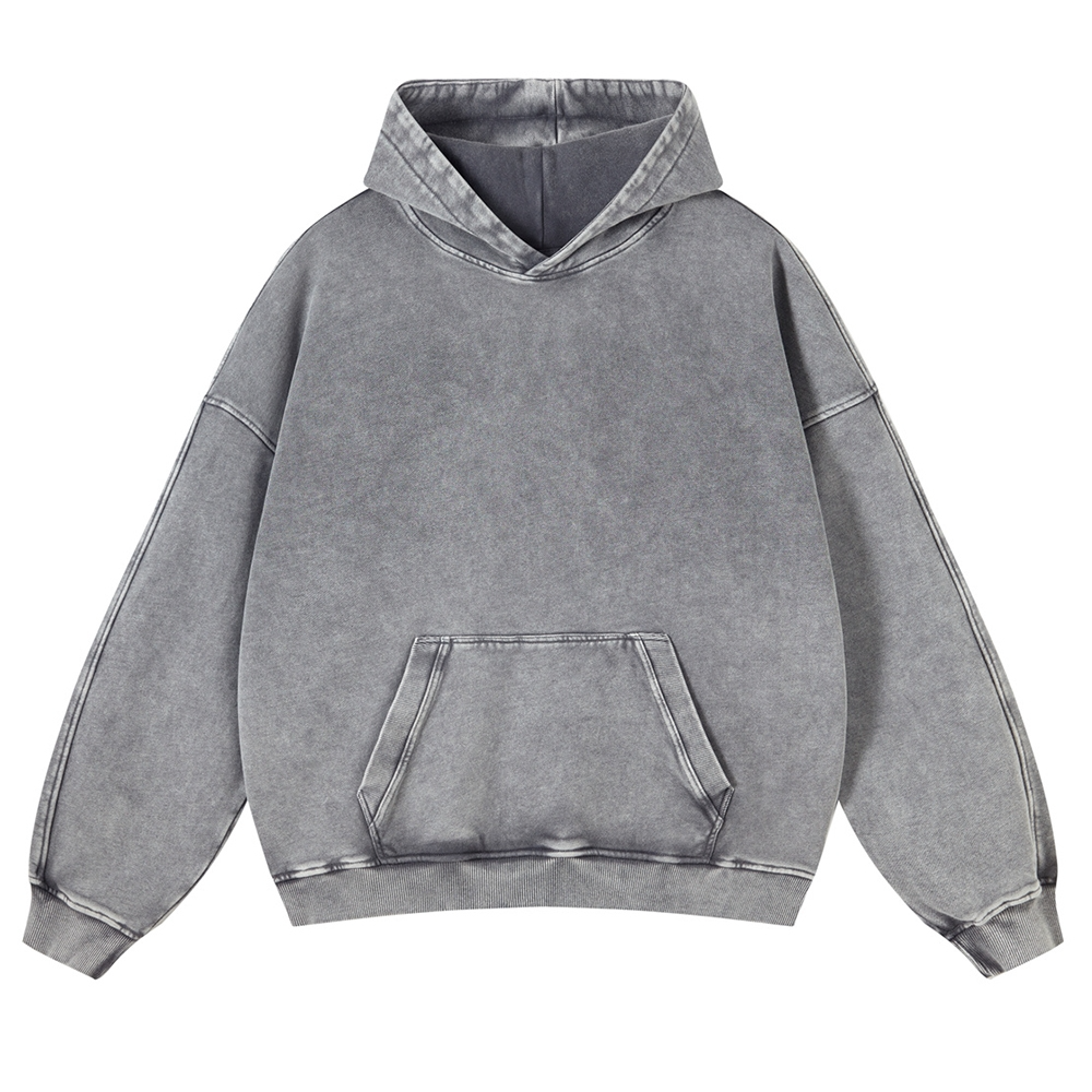 Drum and Bass Tiger Vintage Washed Cotton Back Art Hoodie