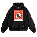 The Jumping Black Cat Vintage Washed Thick Cotton Hoodie
