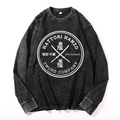 Vintage Cotton Wash Crewneck Long-Sleeve T-Shirt