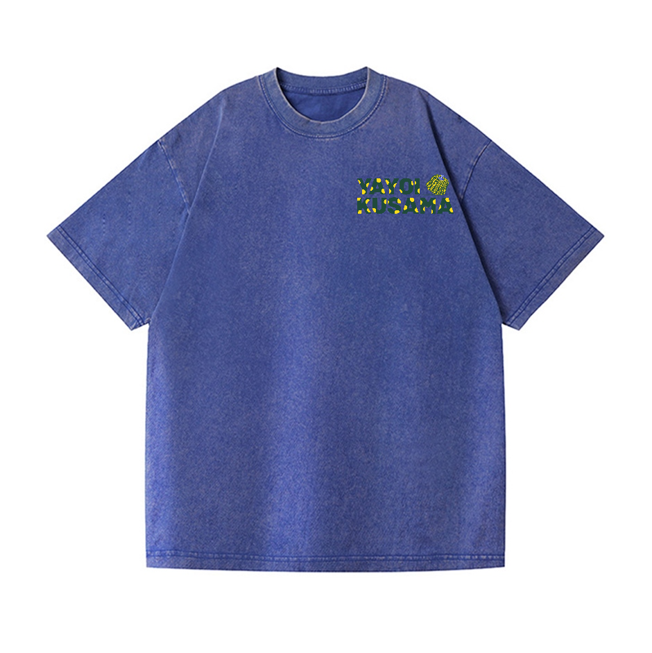 Yayoi Kusama Mushroom Vintage Wash Japanese Design Back Art T-Shirt