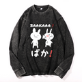 Vintage Cotton Wash Crewneck Long-Sleeve T-Shirt
