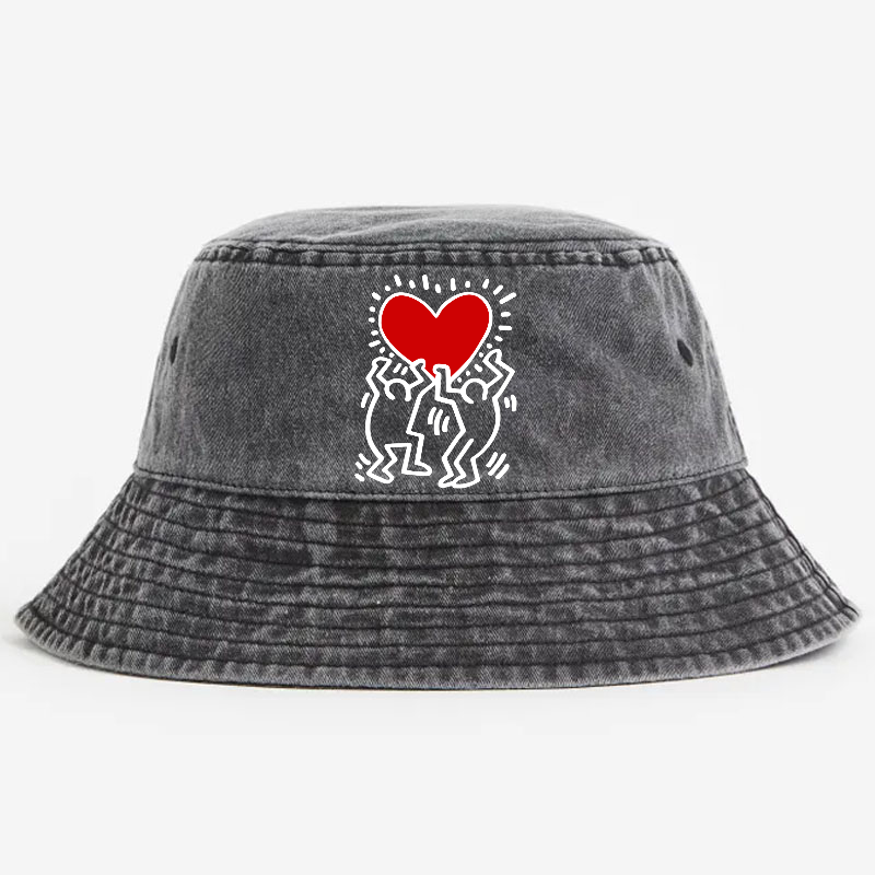 Keith Haring Vintage 100% Cotton Bucket Hat