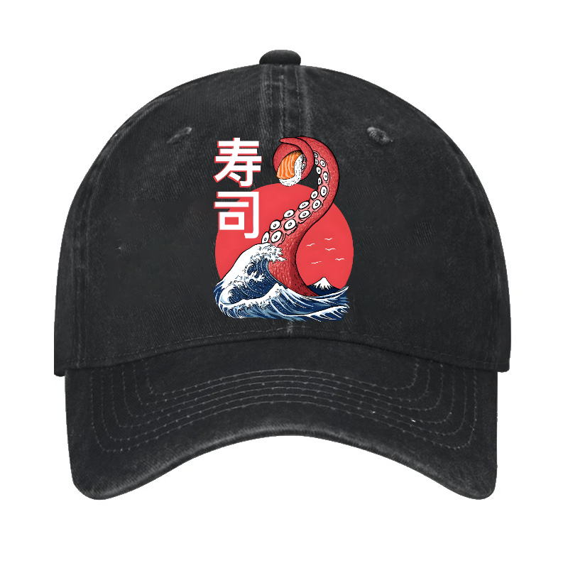 Sushi Octopus Vintage Cotton Cap