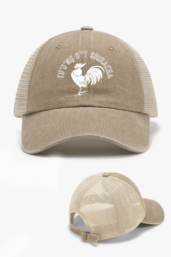 Sriracha Spicy Rooster Hot Chili Sauce Vintage Cotton Breathable Hat