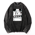 Vintage Cotton Wash Crewneck Long-Sleeve T-Shirt