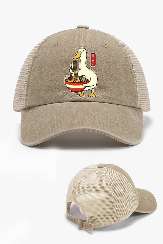 Ramen Duck Vintage Cotton Breathable Hat