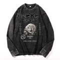 Tsukiji Market Vintage Cotton Wash Crewneck Long-Sleeve T-Shirt