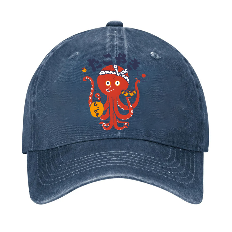 Takoyaki Octopus Vintage Cotton Cap