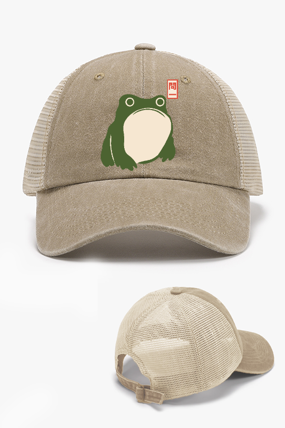Frog Vintage Cotton Breathable Hat