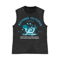 Bubble Bath Octopus Pure Cotton Wash-Dyed Sleeveless Tank Top