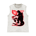 Kaiju Sushi Pure Cotton Wash-Dyed Sleeveless Tank Top