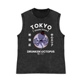 Tokyo Drunken Octopus Pure Cotton Wash-Dyed Sleeveless Tank Top