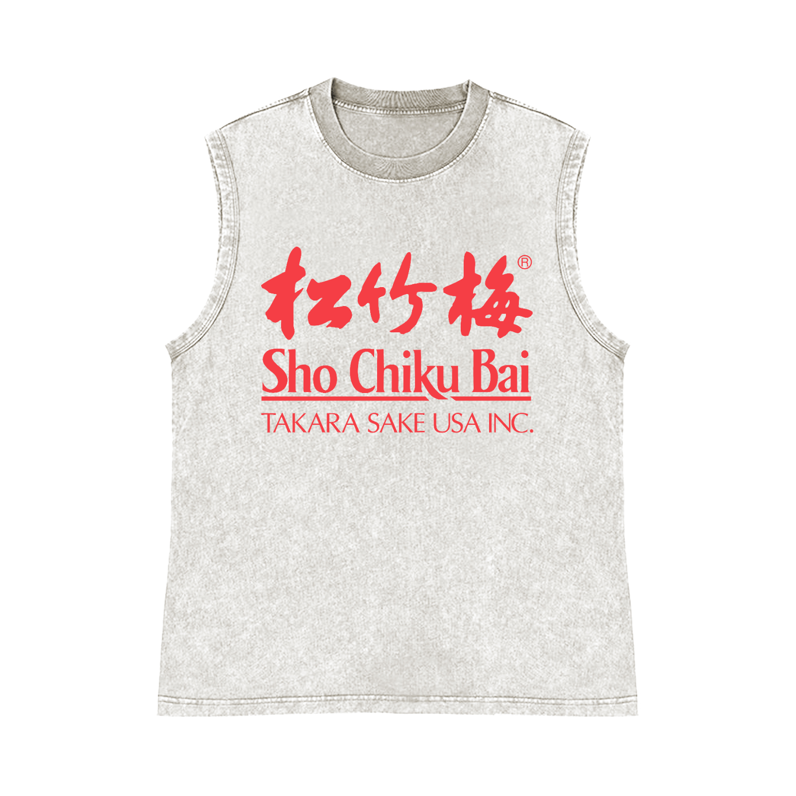 Sho Chiku Bai Pure Cotton Wash-Dyed Sleeveless Tank Top