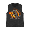 Burning Kaiju Pure Cotton Wash-Dyed Sleeveless Tank Top