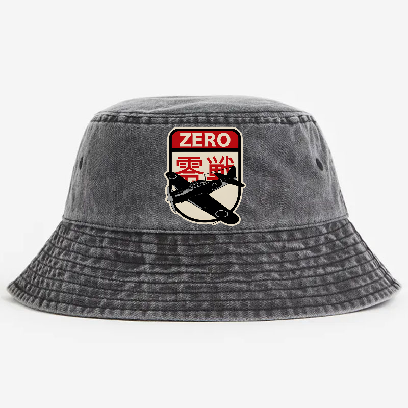 Zero Fighter Vintage 100% Cotton Bucket Hat