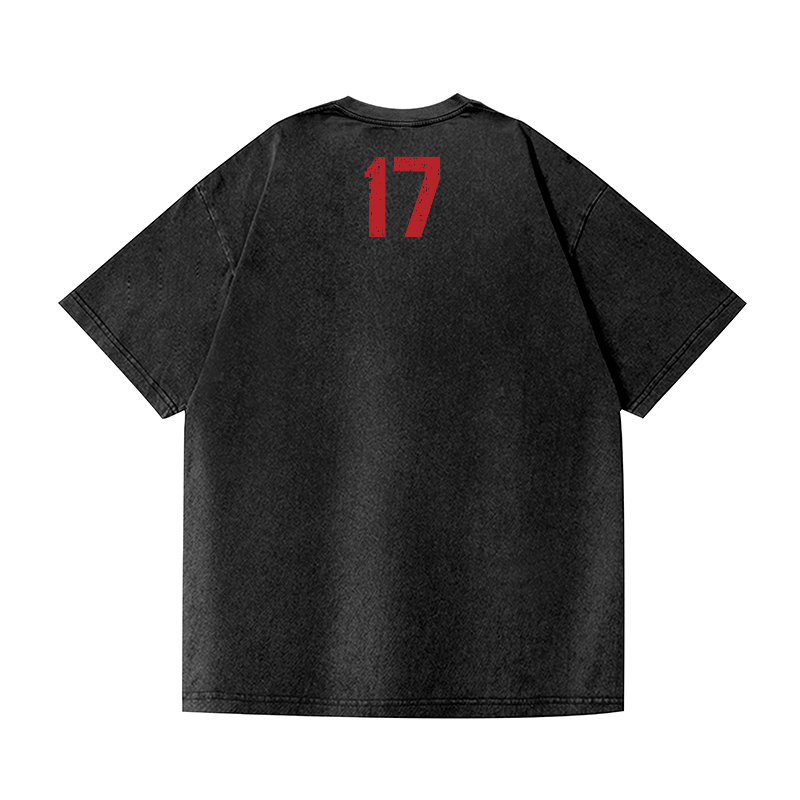 Dodger Baseball Vintage Wash Japanese Design Back Art T-Shirt