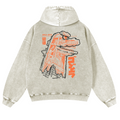 Kaiju Vintage Washed Cotton Back Art Hoodie